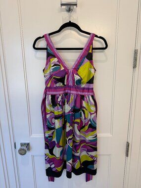 Eci New York Retro Pucci Style Dress Size 2